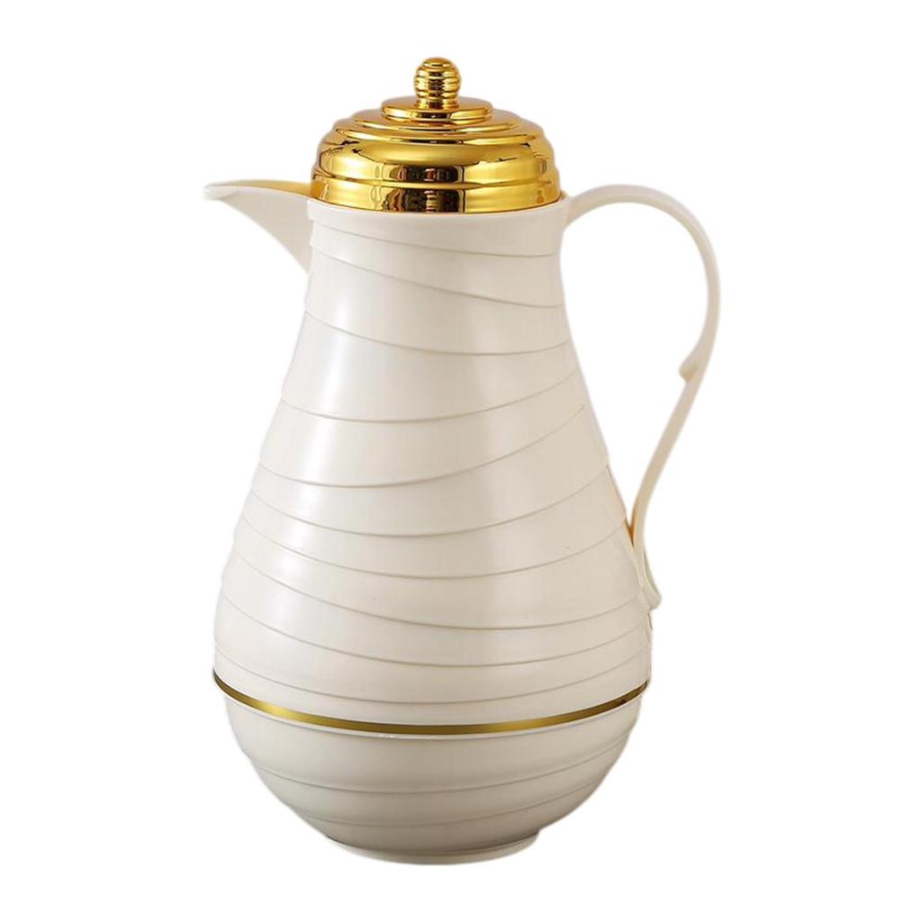 Solid Color Vacuum Thermal Pot Insulated Coffee Cup Glass Liner Beverage Dispenser Thermo Mug for Modern Kitchen or Office