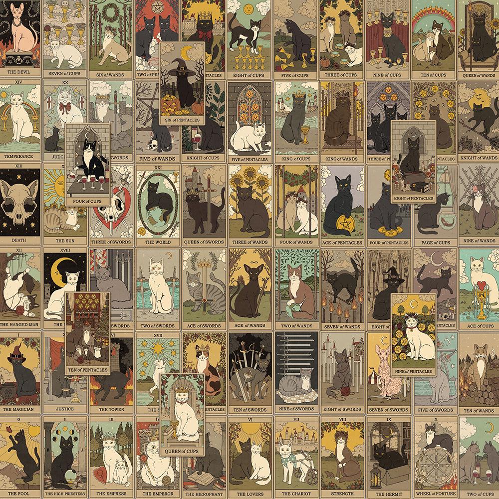 Niedliche Katze Cartoon Graffiti Aufkleber: Wasserdichte DIY Dekorationen für Notizbücher & Koffer