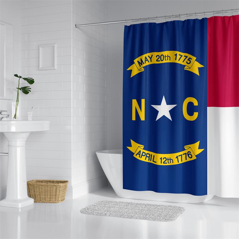 

Aertemisi North Carolina Shower Curtain Set With Grommets And Hooks For Bathroom Decor W60H190(CM)-1 Pcs