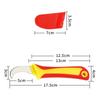 Hand Tool Insulated Knife Electricians Wire Stripper Cable Stripping Snips Straight Curved Blade Rubber Handle Peeling