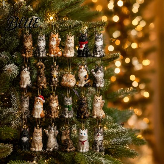24 Day Calendar Pet Themed Advent 2026 Days Christmas Countdown with Decoration for Dog Fans Pcs Mini 3D Cat Ornaments Holiday Gifts Home