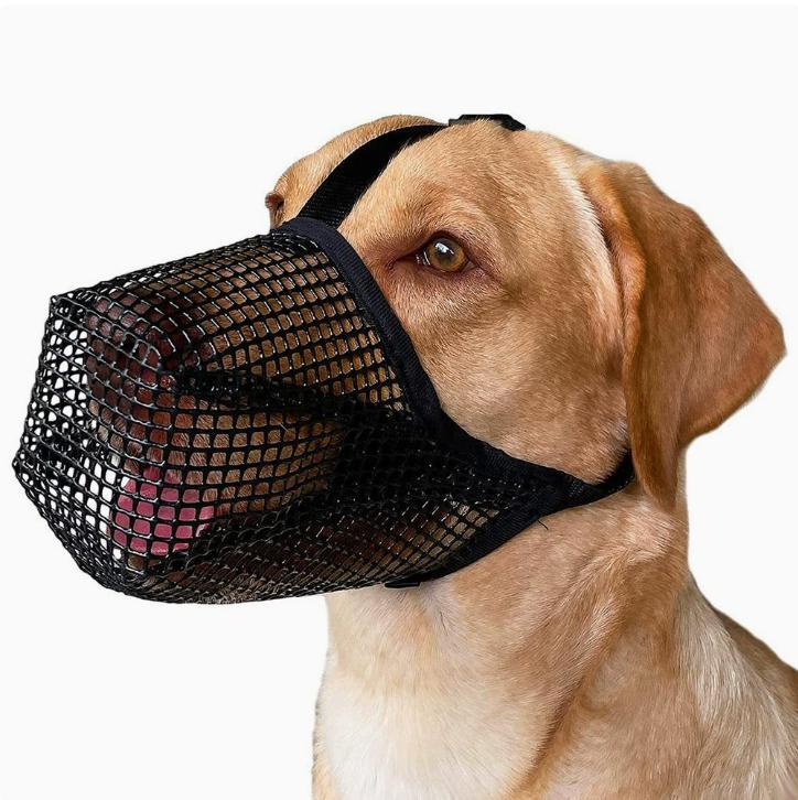 Dog Muzzle Mesh Large Dog Breathable Grid Prevent Random Eating Stop Barking Golden Retriever Dog Mouth Cage Pet Mask