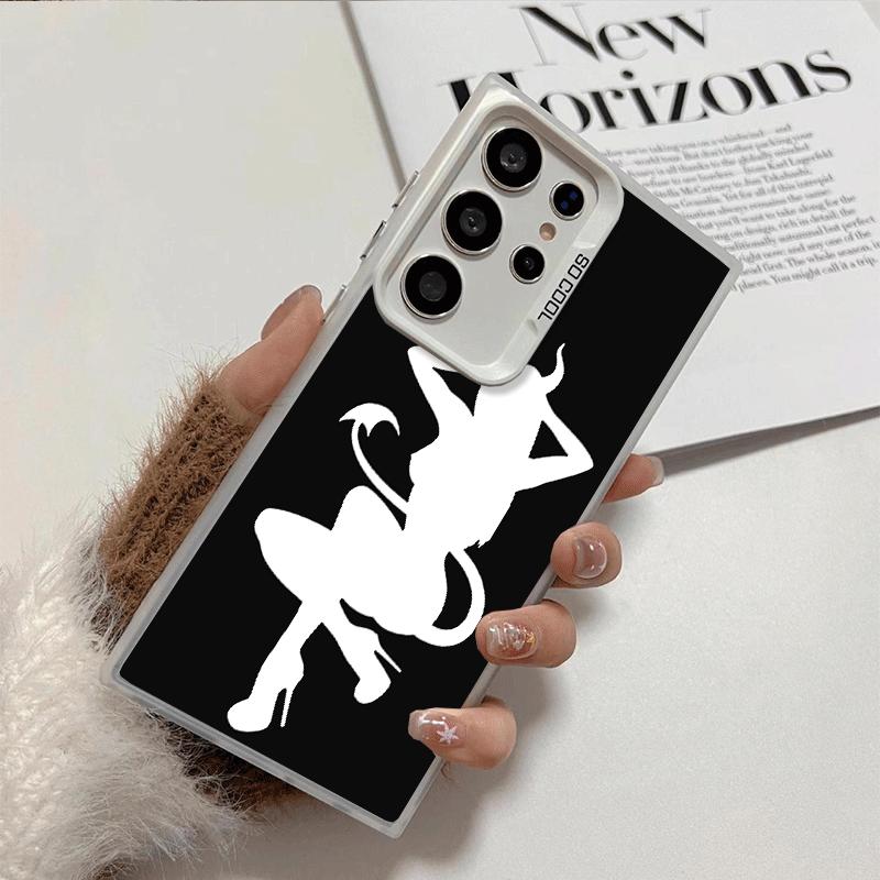 Devil Girl Silhouette Cool Shockproof Phone Case for Samsung Galaxy S26 Edge S25 Ultra S24 FE S23 Plus S21 Cover Anti Fall Funda