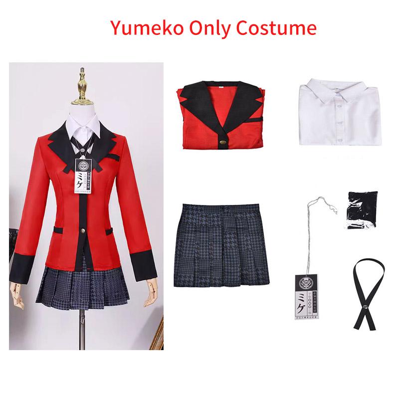 Anime Runa Yomozuki Cosplay Costume Jabami Yumeko Midari Ikishima Cosplay School Uniforms Runa Hoodie Jacket