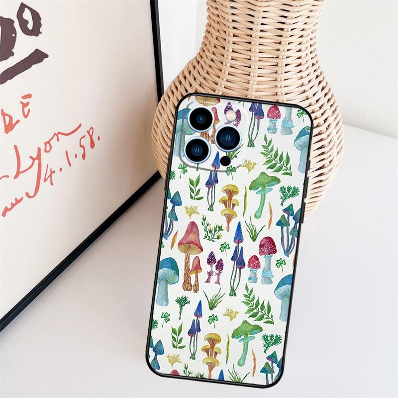 Trippy Mushroom Phone Case For iPhone 17 Pro Max 16 15 11 13 12 14 Pro Max Mini 15 16 Plus 16e 17 Air Cover