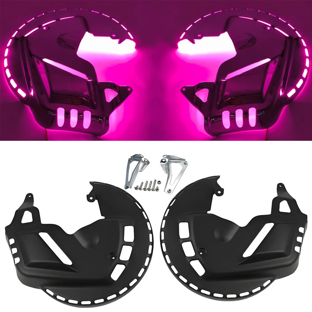 Matt Black For Honda GOLDWING GL1800 Brake Disc Rotor Covers LED 2001-2014 For HONDA F6B 2013 2014 2015