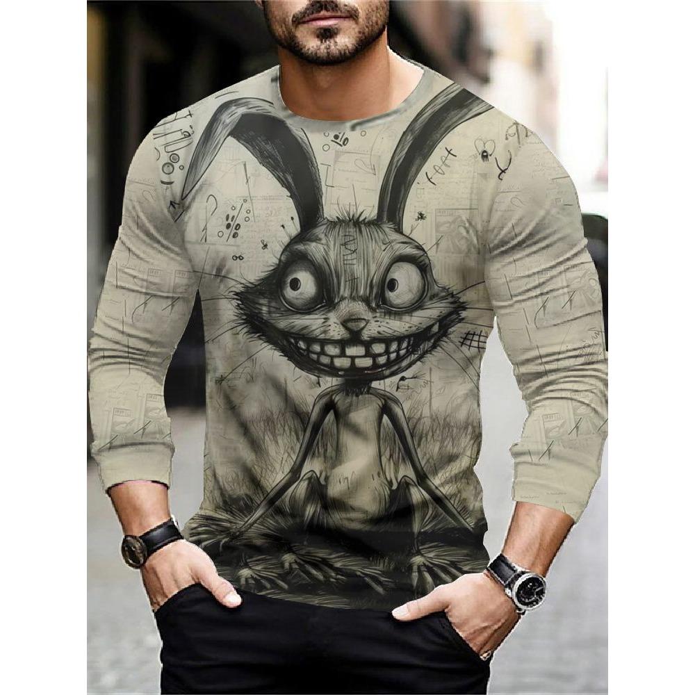 Summer Men's 3D Short Sleeved T-shirt Printed Pattern Top T-shirt Funny Cartoon T-shirt