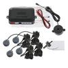 Hippcron 4 Sensors Buzzer 22mm Car Parking Sensor Kit Reverse Backup Radar Sound Alert Indicator Probe System 12V Black White