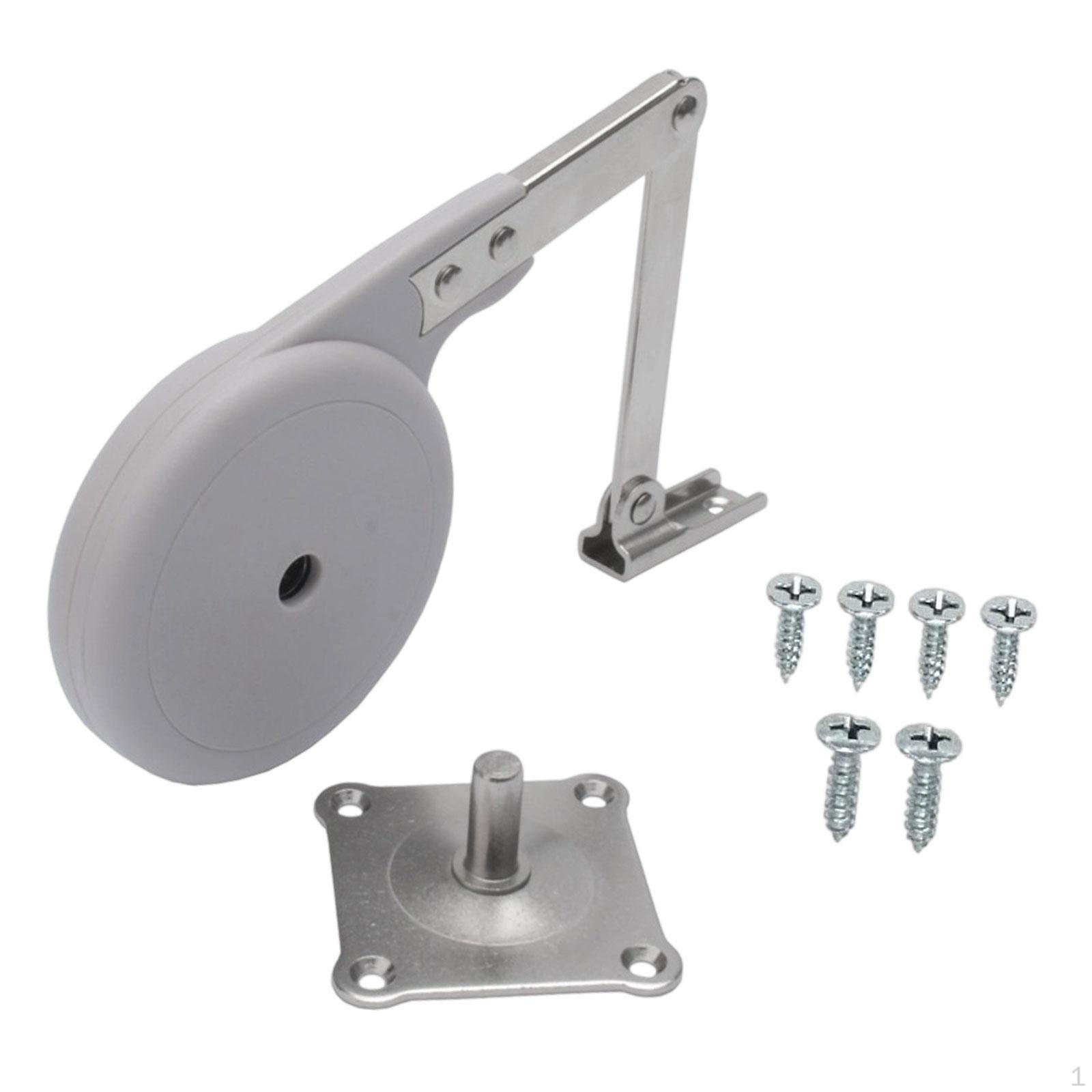 

Lid Support Hinge 90 Degrees Damping Sturdy Replace with Screws Stay for Upward Opening Cabinet Short arms