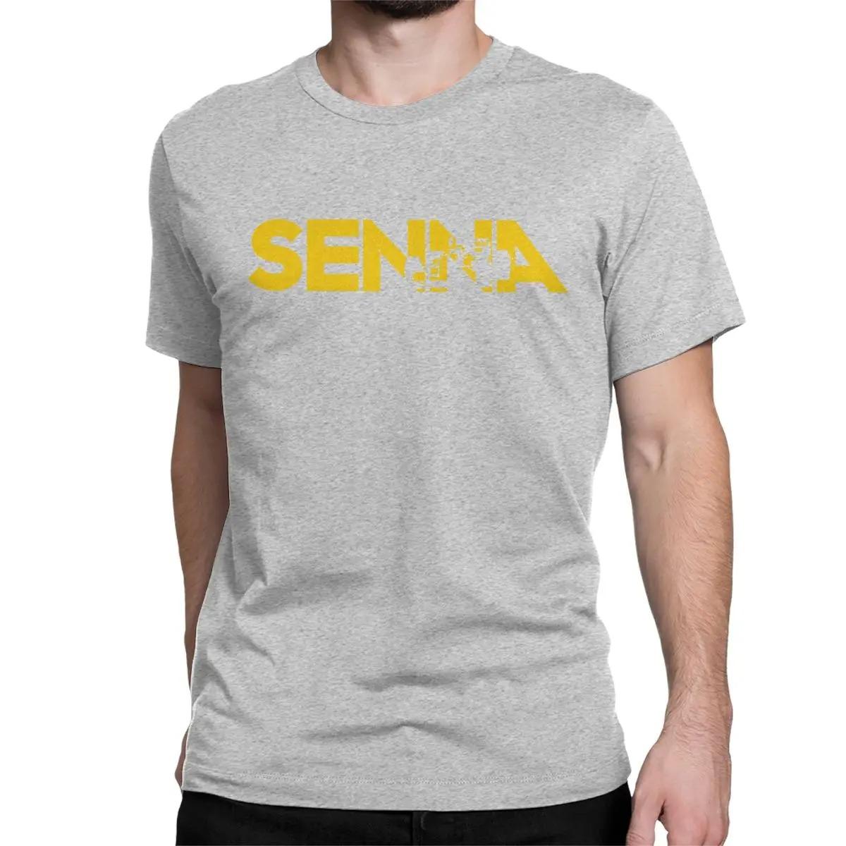 

Ayrton Senna Men s T Shirt Racing Car Hipster Tees Short Sleeve Round Neck T-Shirt Cotton S-4XL Clothes 4XL