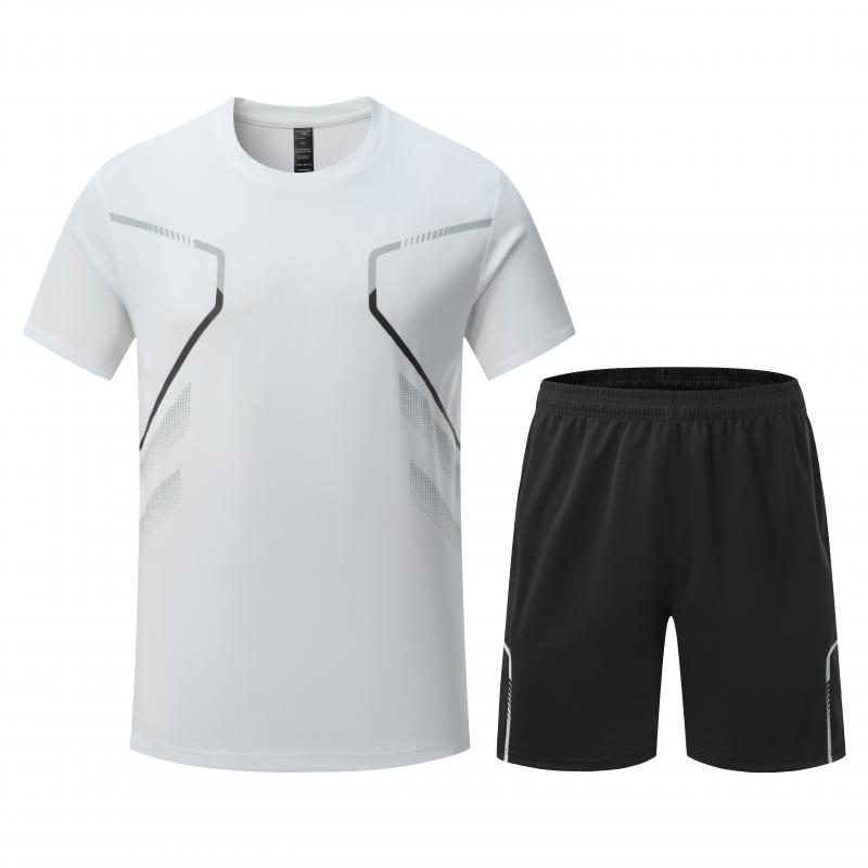 Adult Running Sportswear Quick Drying T-shirt Set Short Sleeve Uniform Fitness Clothes Tracksuit Gym Sports Outfit Clothing