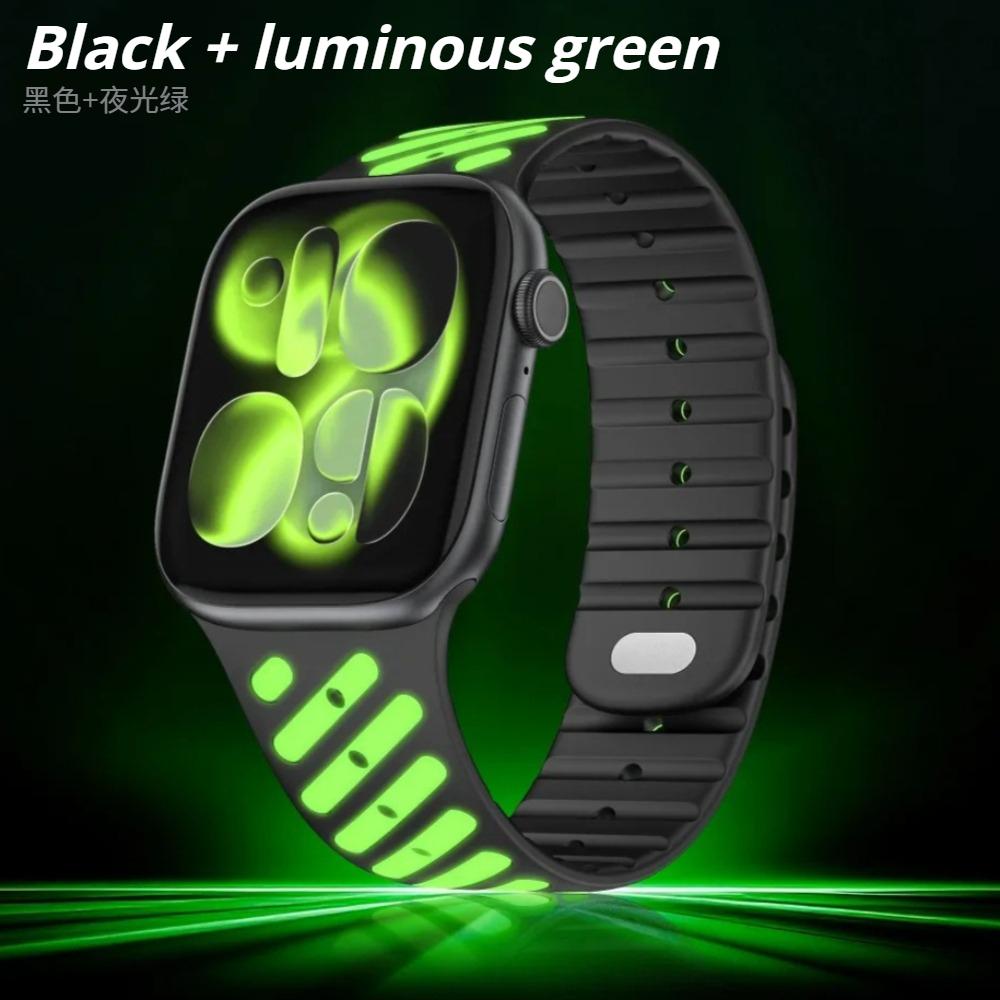 Silicone Soft Watchband For Apple Watch Ultra 3 2 49mm Series 11 10 46mm 45mm 44mm 42mm Sports Loop Strap for iwatch 9 8 7 6 5 4 SE3