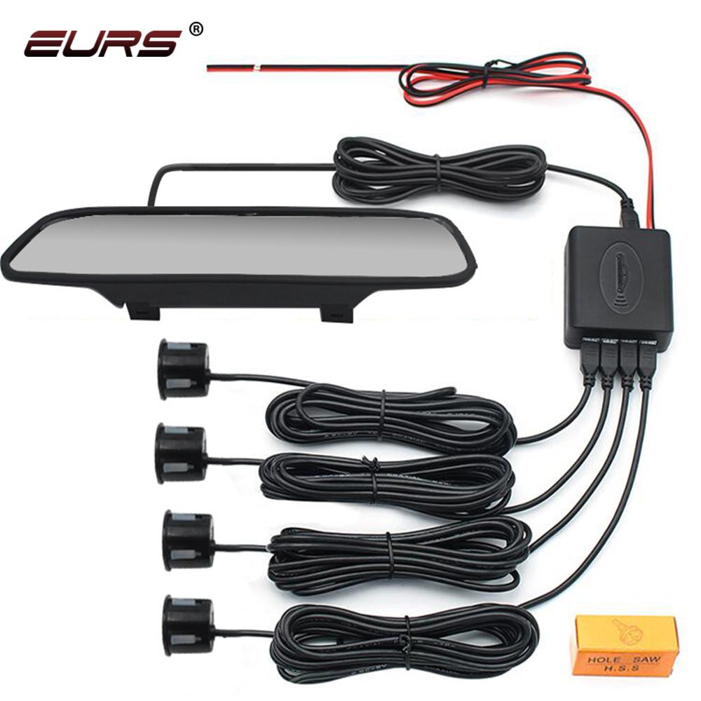 8 Sensors 22mm Car Parking Radar Parktronic System Rearview Universal Mirror Reversing Front Detection Alarm Indicator Probe