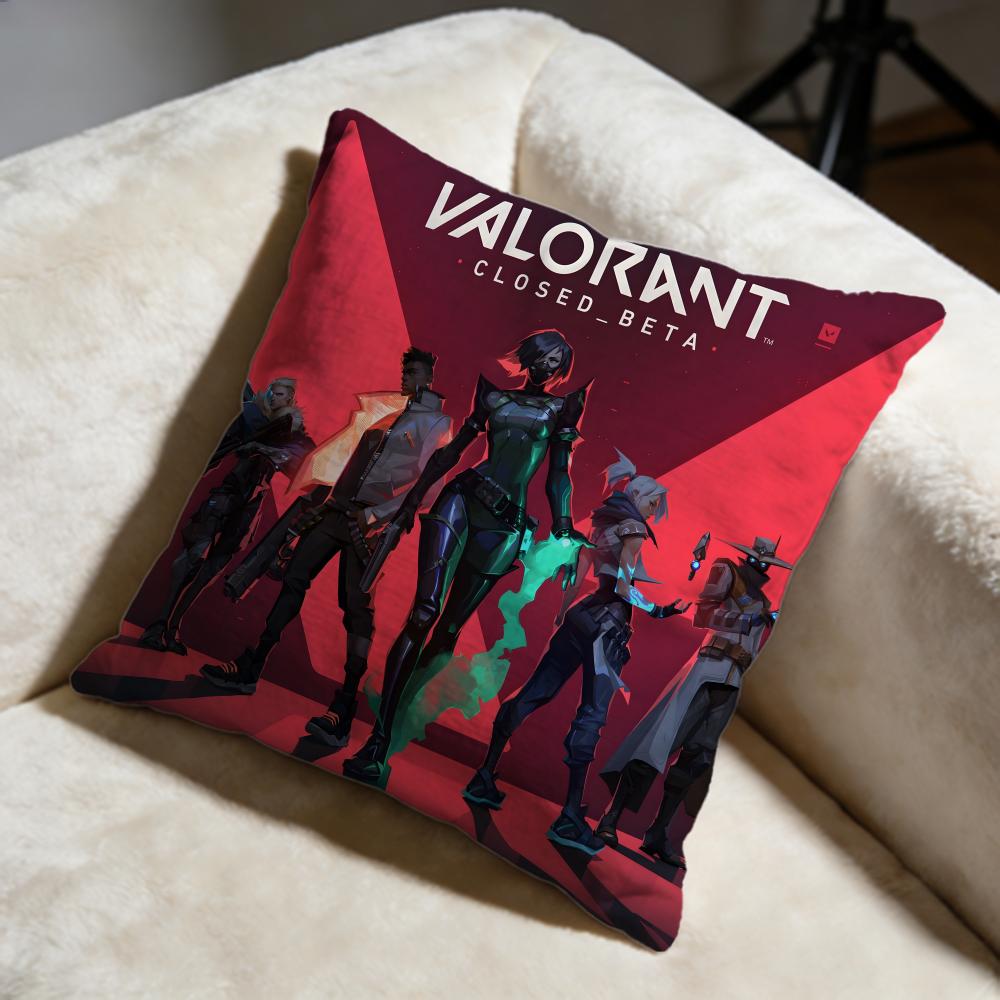 Hot VValoranted Cushion Cover Soft Decorative Pillow Case Suitable for Bedroom Sofa Car Travel Use