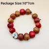 Glossy Beads Fruit Beaded Bracelet Gold Tone Clasp Beaded Wrist Jewelry  Gift for Girls