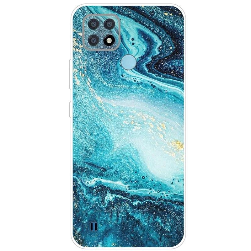 Realme C21 Hülle 6.5'' Klar Silikon Fudnas Weiche TPU Hülle Für Realmi C21 2021 Hülle C 21 Handyhüllen Rückseite RealmeC21 Bumper
