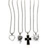 4PCS Personality Cross Necklace Set Prayer Crucifix Pendant Chain Thorn Love Necklace Set  Church