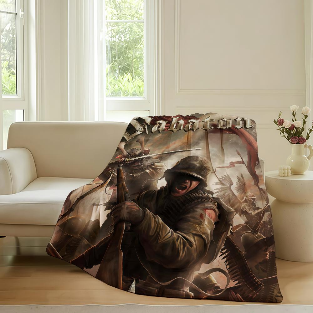 Music group S-Sabaton  Blanket For Sofa Office Bed Plane Travel Sleep Read Relax Camping Soft And Warm