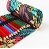 12/24/36/48/72 Hole Roll Up Pen Curtain Colorful Cloth Makeup Wrap Holder  Student School Supplies