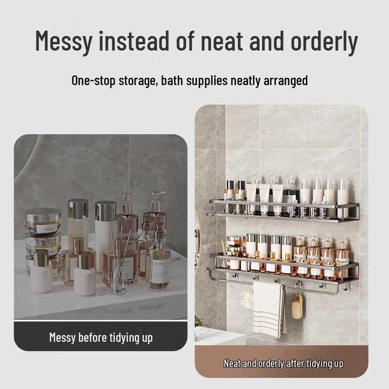 Danle Punch-Free Wall-Mounted Bathroom Shelf