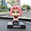 Anime Naruto Figure Uzumaki Naruto Kakashi Sasuke Itachi Car Ornaments Shake Head Cute Action Figure Figures Model Toys Gift