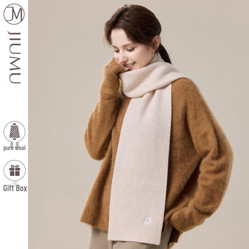 JIUMU Women's Autumn/Winter Pure Wool Scarf