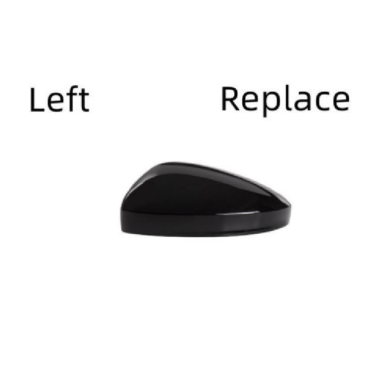 Black Left Driver Side Mirror Cover Cap Shell For Volkswagen Tiguan 2018- 23