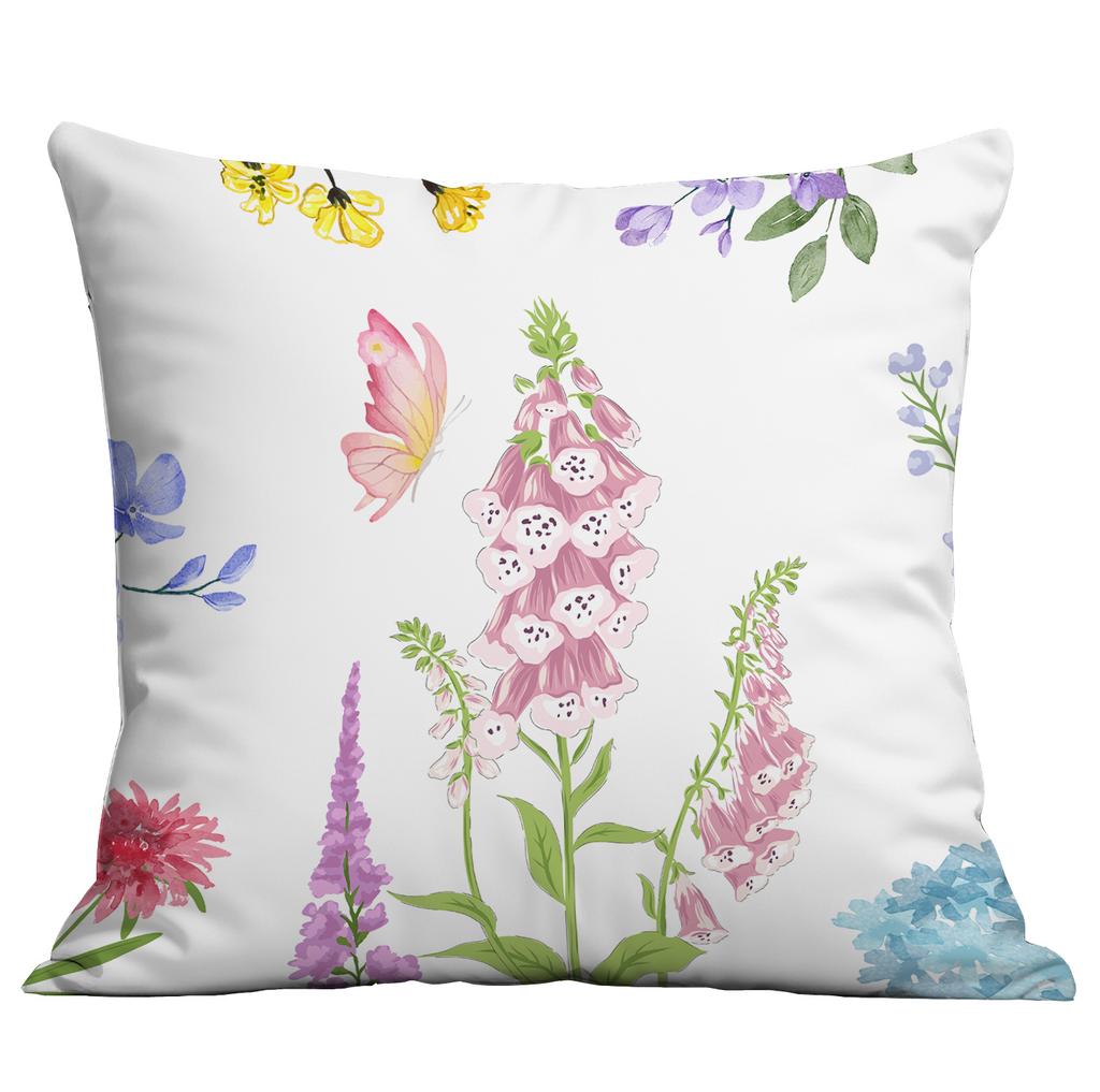 Spring And Summer Floral Print Pillow Cover Home Sofa Cushion Pillow Cover Premium Durable Quality Useful Practical