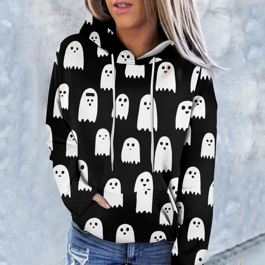 Women's Hoodies Sweatshirts Clothes Teen Girl Casual Sweater Pullover With Pockets Halloween