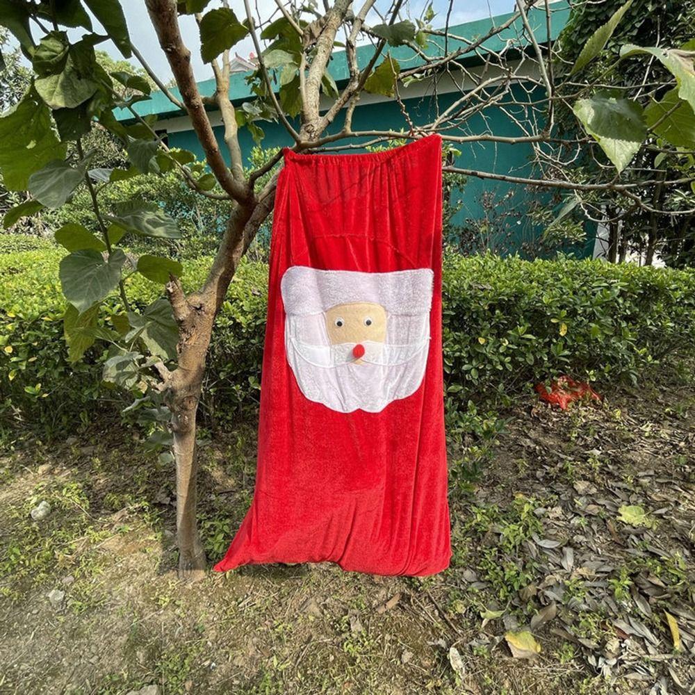 Red Velvet Red Santa Claus Gift Bags Large Capacity Santa Claus Bags  for Christmas