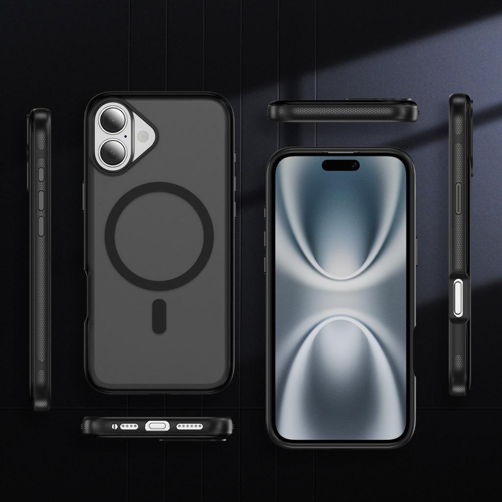 For iPhone 17 Case PC + TPU Skin Touch Anti-drop Phone Cover Compatible with MagSafe