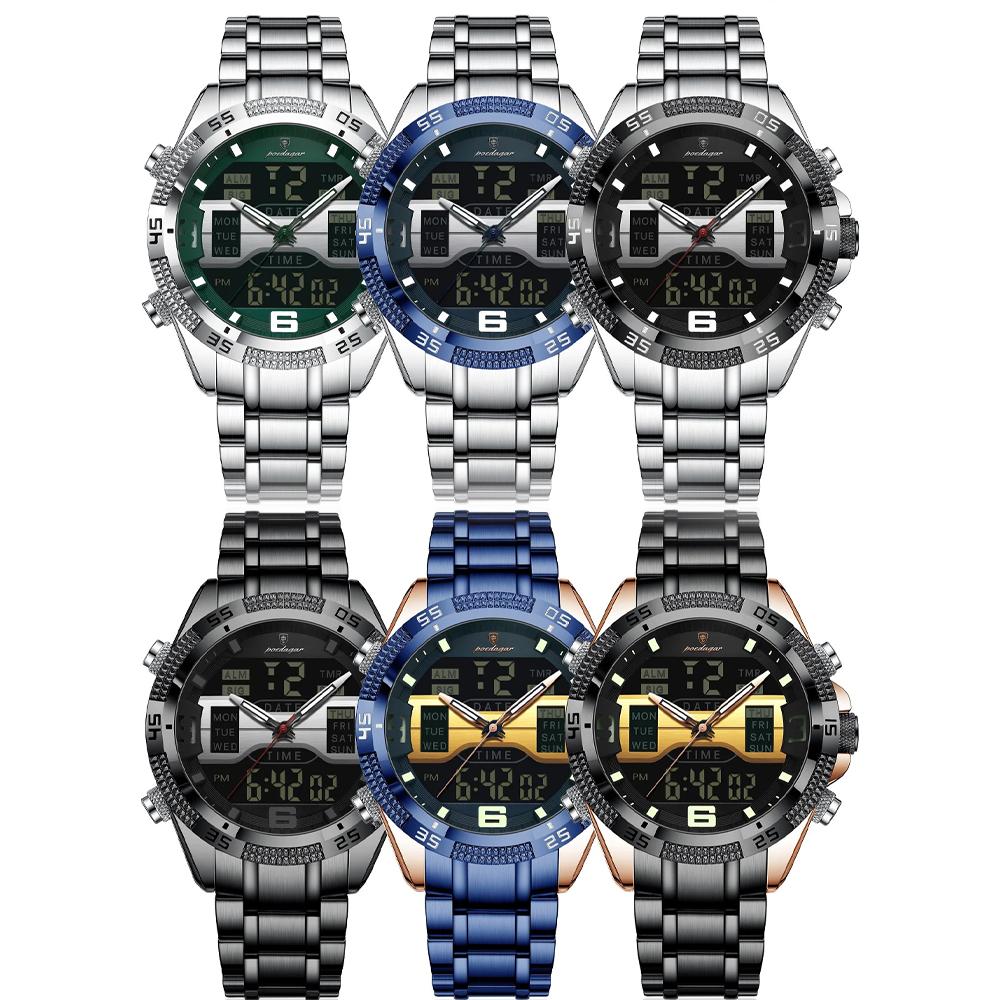Casual Men's Watch 30m Waterproof Sports Military Dual Display Watch Quartz LED Digital Watches Relogios Masculino