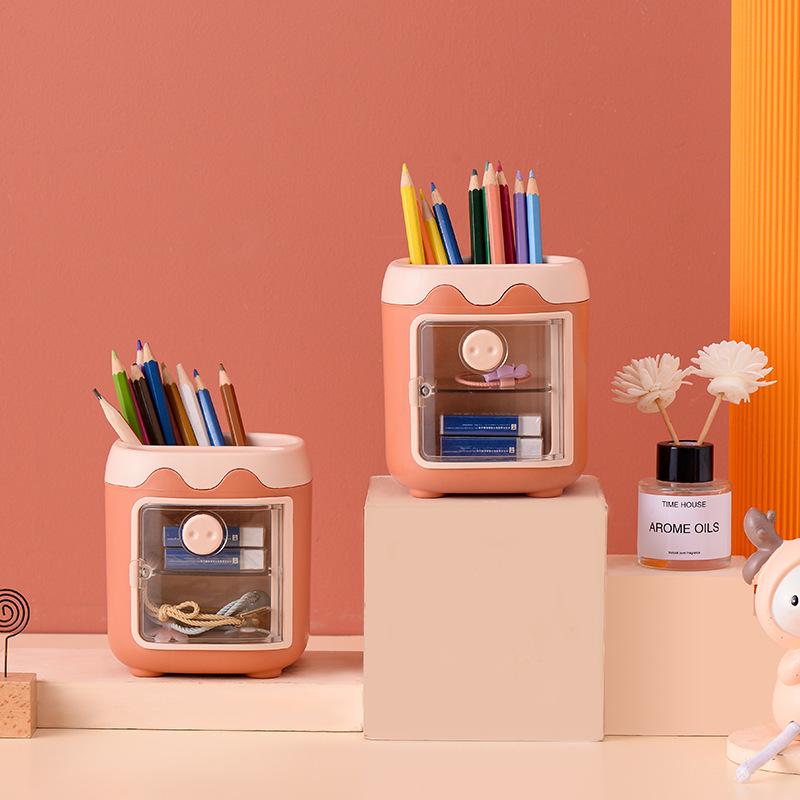 Multifunctional Cute Cartoon Pen Holder for Kids - Desktop Storage Box
