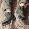 Outdoor Hiking Shoes Men Anti-slip Lace-up Thick-soled Comfortable High-top Boots Men Wear-resistant Breathable Casual Shoes Men