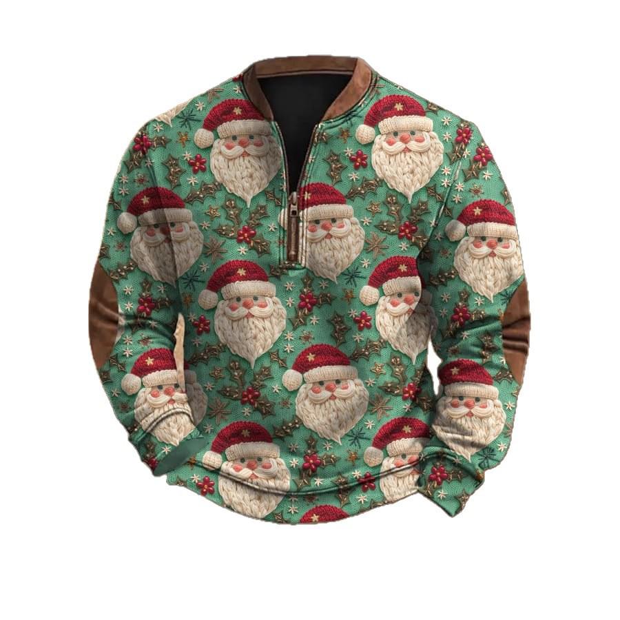 Men's Autumn 2025 Cartoon Santa Claus Hoodie