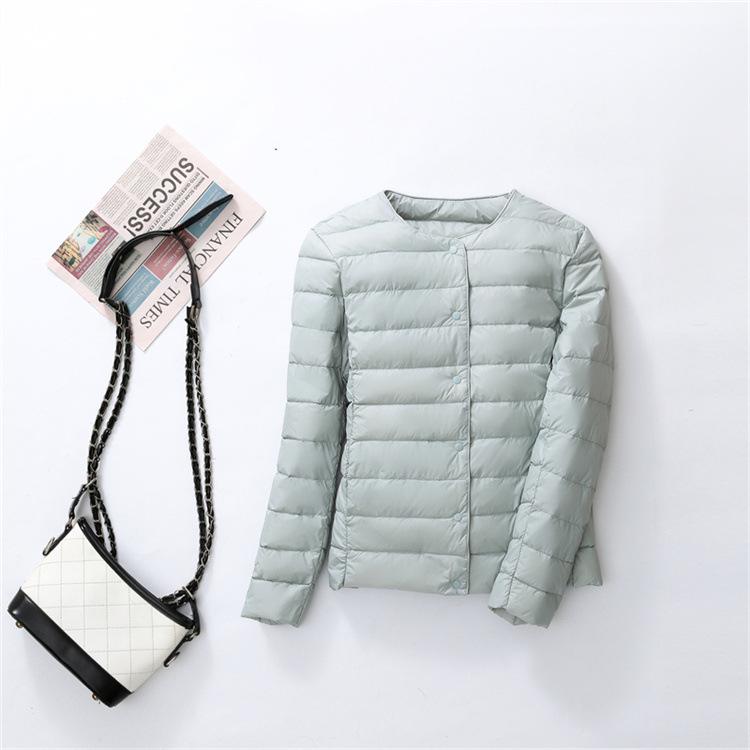 Women's Luxury European Lightweight White Duck Down Jacket - Warm, High-Quality Layering Coat
