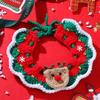 Weihnachts-Haustierhalsband Weich Handgestrickt Weihnachtsmann Haustierhalsbänder Mehrere Größen Weihnachts-Feiertagsdekoration Requisiten Haustierbedarf