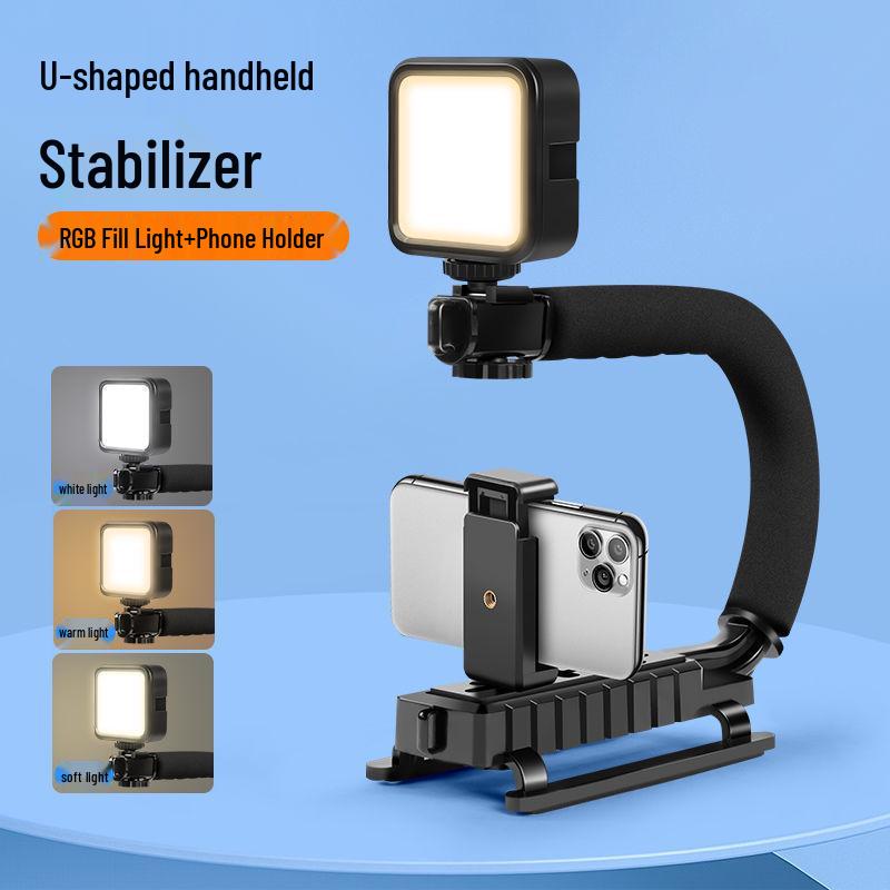 U-shaped Handheld Gimbal Stabilizer for Smooth Mobile Video and Vlog Shooting
