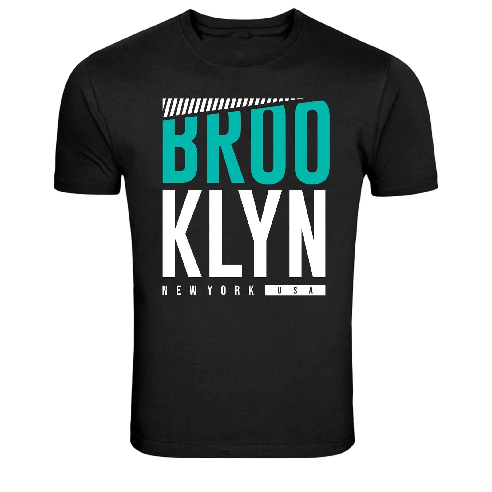 Brooklyn New York USA Typography Graphic T-Shirt XL