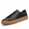 Spring Autumn Newest Leather Men Casual Shoes Black Mens Sneakers Fashion Leisure Walk Office Lace-Up Loafers Men'S Shoes