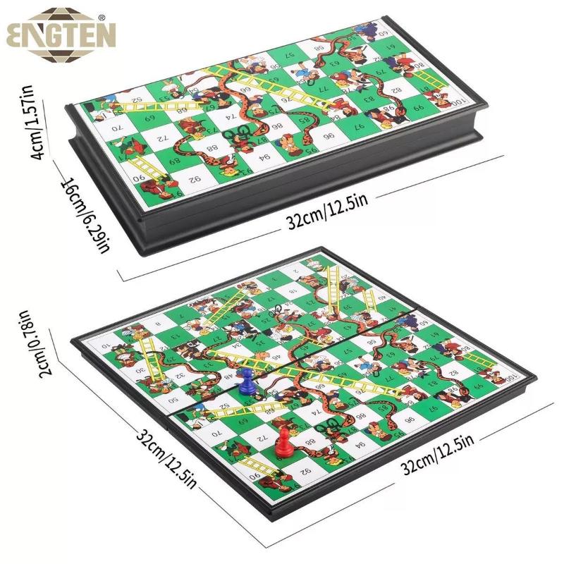 Desktop Foldable Snake Ladder Board And Game Family Chessboard Portable