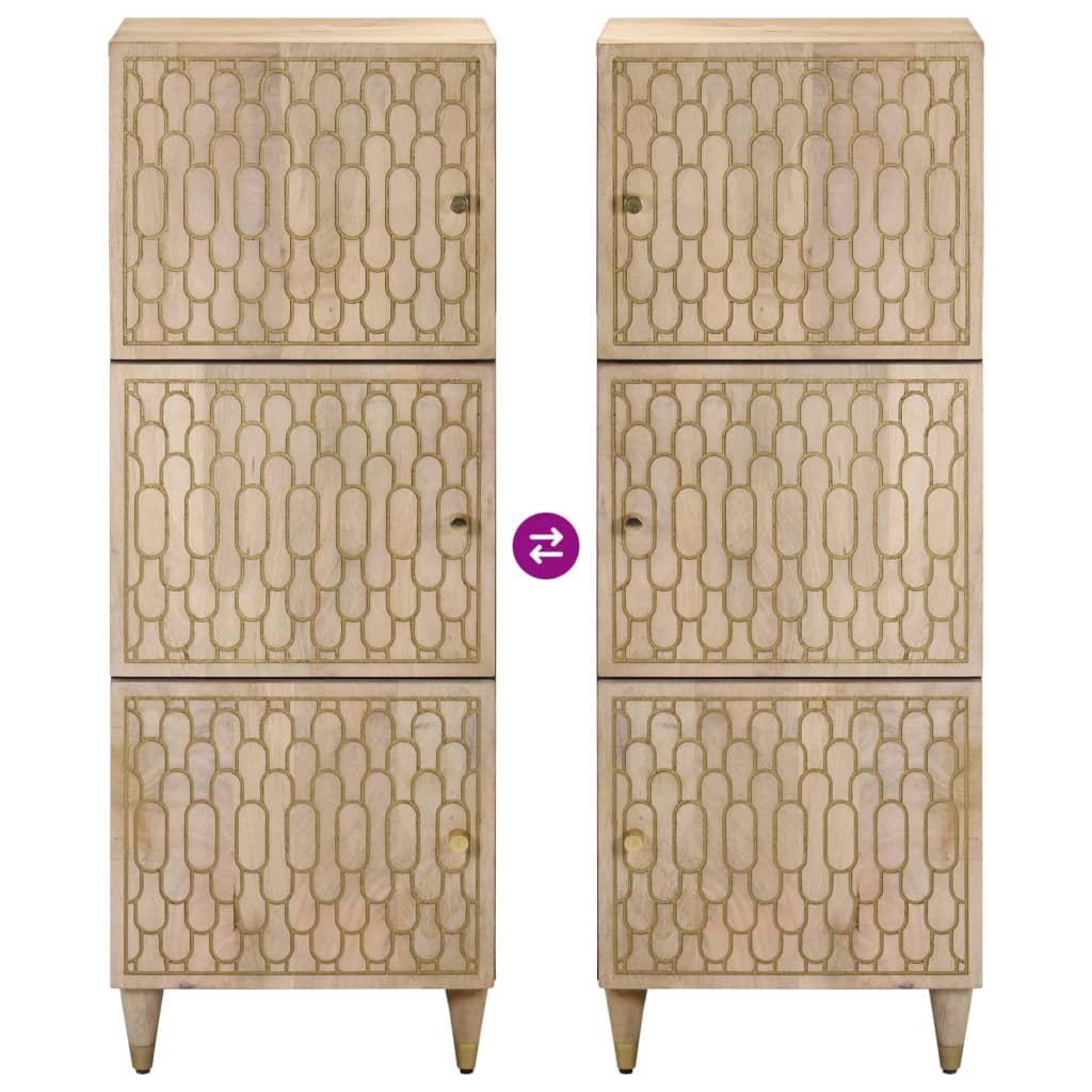 Highboard 40 X 33 X 110 Cm Solid Mango Wood