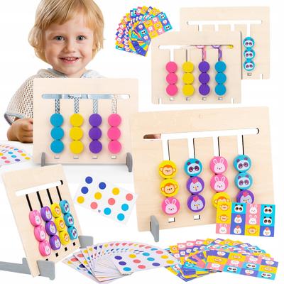 Educational Game Montessori Set Animal Blocks Color Matching