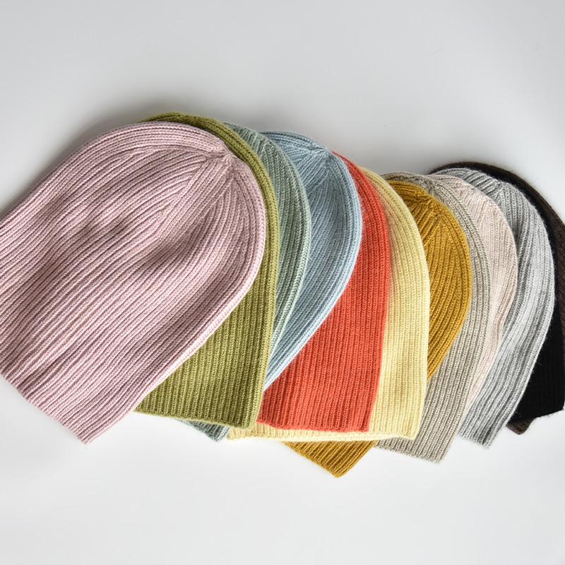 Custom Winter Wool Knitted Beanie for Women Men Unisex Warm Cuff Beanie High Quality Plain Beanies Factory