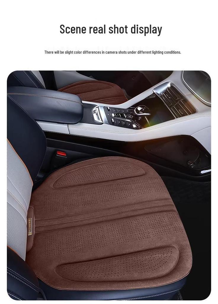 Universal Breathable Lambskin Suede Car Seat Cushion for All Seasons