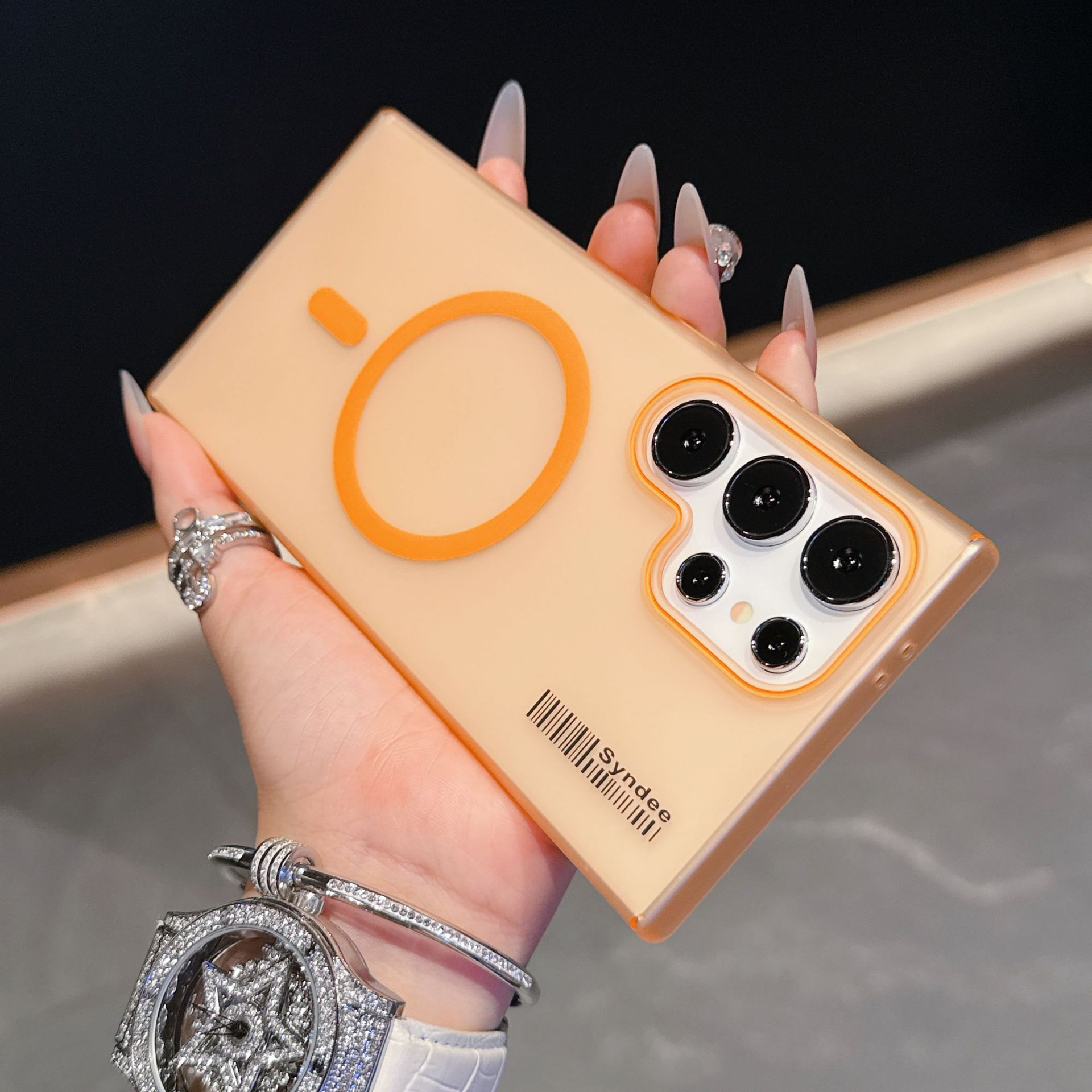 

Suitable for Samsung S25 Ultra Mobile Phone Case Fashionable Ultra Thin Matte Skin Feel Magnetic Suction S24 Ultra Anti Fall Protection Case S20FE