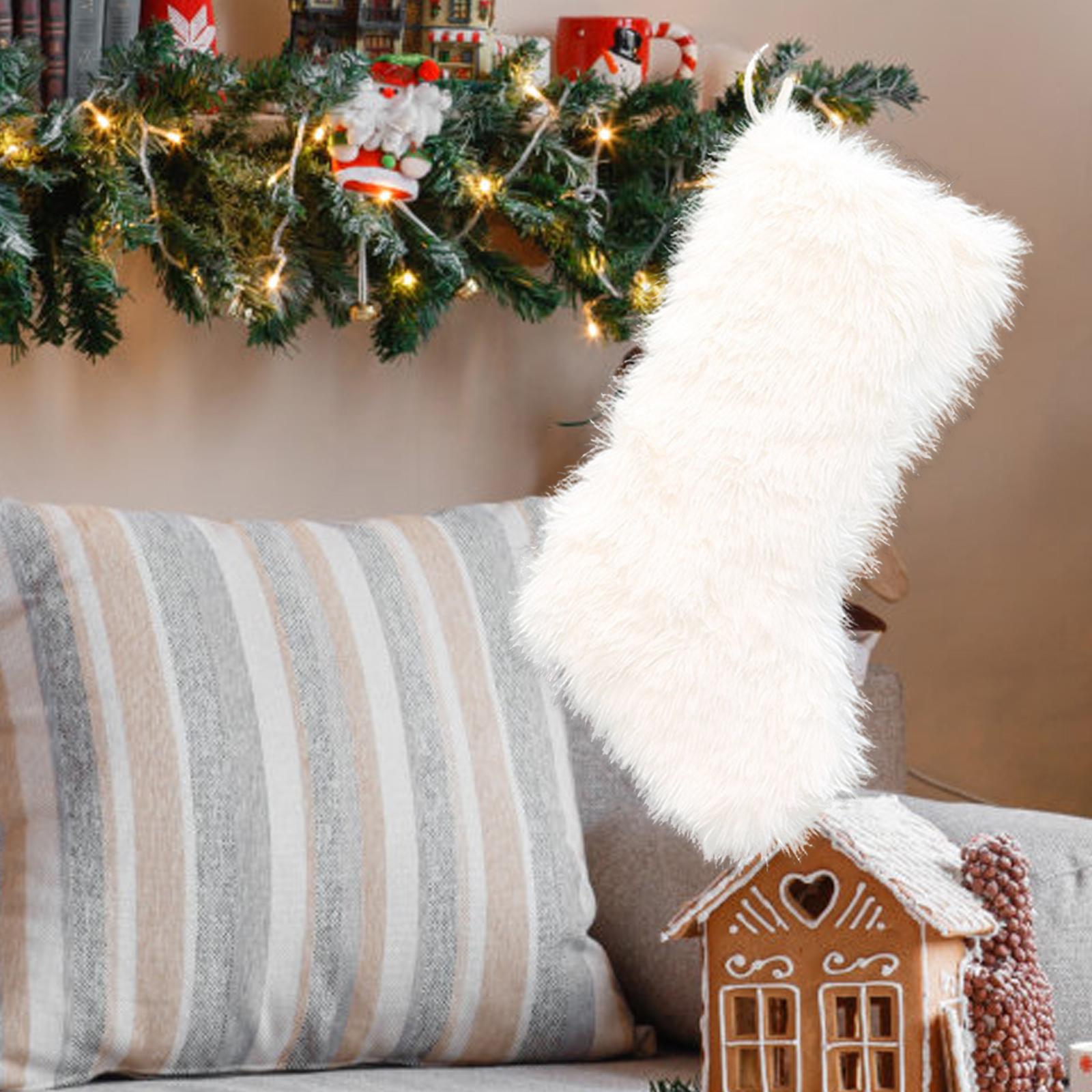 Christmas Stocking Christmas Sock Xmas Decor Creative Portable Soft Gift Bag Christmas Decoration for New Year Holidays Doors