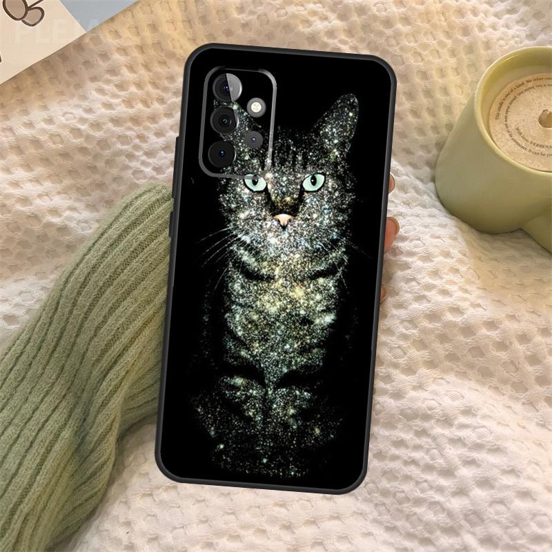 Space Happy Cats Case For Samsung Galaxy A15 A22 A52 A32 A54 A14 A16 A26 A36 A56 A55 A35 A05 A06 A53 A33 A13