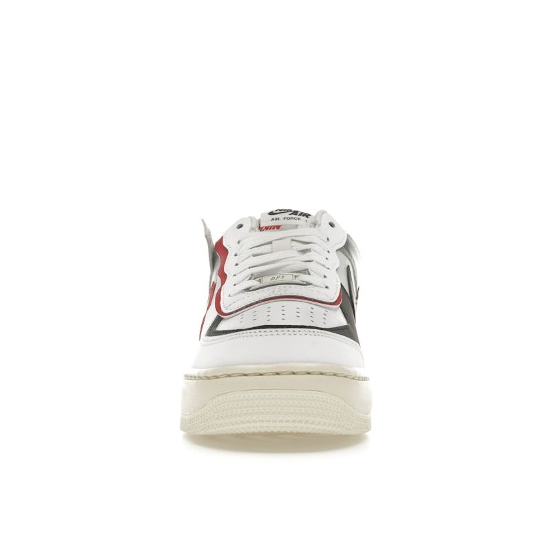 Nike Air Force 1 Shadow White Red Metallic Silver Women Sneakers Gym-Red Black FN6335-100