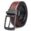 Men'S Business Belt, Rotating Pin Buckle Belt, Cowhide Casual Double-Sided Wear, Genuine Leather Men'S Belt